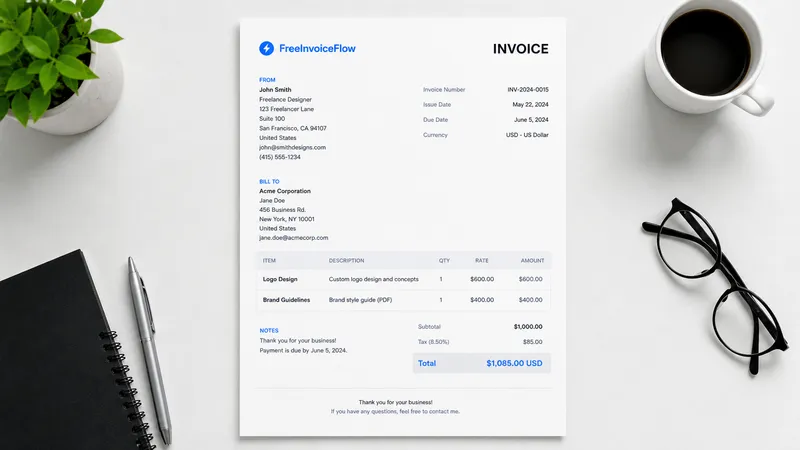 Free Invoice Generator – FreeInvoiceFlow